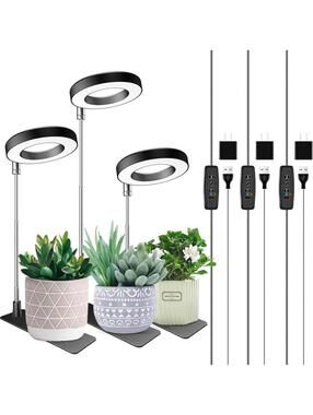 Indoor Plant Grow Light Halo LED Adjustable Timer 10 Brightness Levels